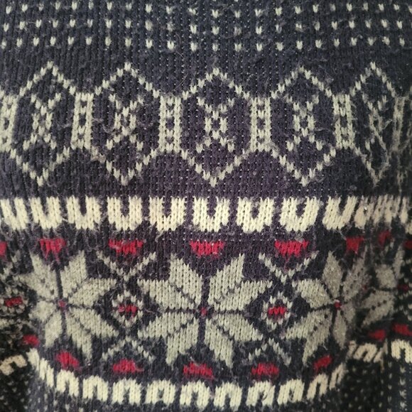 Vintage Steep Slopes Wool Blend Nordic Sweater Mens Medium - Picture 5 of 5